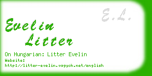 evelin litter business card